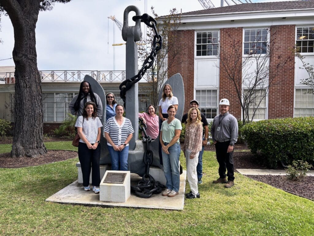 California cohort educators on an outdoor maritime campus during their Year 4 kickoff week.